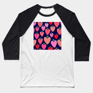 Strawberry hearts Baseball T-Shirt